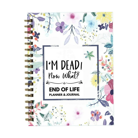HCTSHG End Of Life Planner Organizer Notebook I'M Dead Now What Planner Bound If I Die Organizer Guided Final Arrangement for Beneficiary Will Possessions, Business Affairs and Final Wishes 