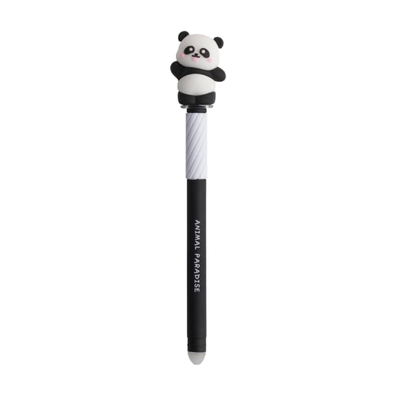 LYINGF Erasable Pens with Cute Animal Motifs,0.5mm Blue Ink Retractable Gel Pens,Cartoon Panda Pen for Writing,Office Supplies,Erasable Gel Ink Pens,Fun Note Taking, Correctable Ink,Smooth Writing