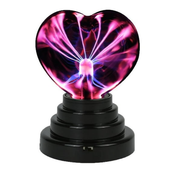 HCTSHG Heart Shaped Static Ion For Scene Decoration,Plasma Lamp, Touch Sensitive Plasma Globe USB or Battery Powered Nebula Thunder Lightning for Parties, Prop, Bedroom, Home, Decoration ﻿
