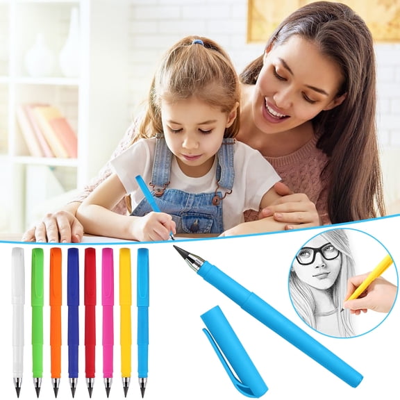 HCTSHG Inkless Pencil, Ink Free Uprights Pencil Technology, Unlimited Letter Perpetual Pencil, Reusable Everlasting Pencil for Home Office Writing and Drawing, Infinite Pencil, Reusable Pencil