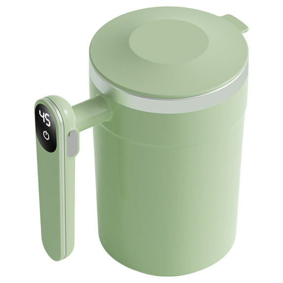 HCTSHG Innovative Automatic Self Stirring Coffee Mug, 450ml Rechargeable Stainless Steel Travel Cup with Detachable Stirrer and Lid, for Hot Coffee, Milk, Tea, and Cocoa