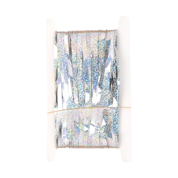 HCTSHG Iridescent Streamers Backdrop, 3.3x3.3ft Foil Fringe Curtains, Holographic Door Tinsel Streamers for Birthday, Wedding, Holiday, Theme Party Decorations