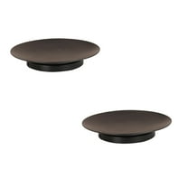 HCTSHG Iron Candle Plate, Set of 2, Metal Saucer Style Candle Holder for Pillar, Scented, Flameless, Ball Candles, Decorative Candle Stand for Table Centerpiece