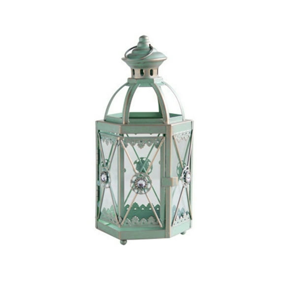 HCTSHG Lantern Decorative Indoor & Outdoor, Large Hanging Candle Lanterns Home Decor, Vintage Metal Candle Holders for Front Porch Patio Wedding Party, Halloween Christmas Decorations