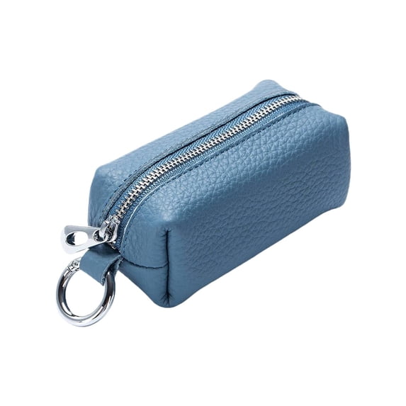 HCTSHG Leather Purse Leather Car Key Holder Bag Hand-held Small Change Purse Keychain Card Holder Keychain Pouch Small Keychain Wallet for Women and Men 