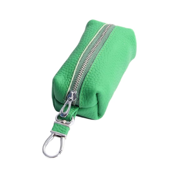 HCTSHG Leather Purse Leather Car Key Holder Bag Hand-held Small Change Purse Keychain Card Holder Keychain Pouch Small Keychain Wallet for Women and Men 