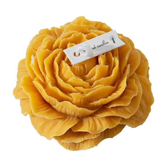HCTSHG Light-Peach Peony Flower Shape Candles, Aromatic Pastel Aesthetic Scented Candle with Rose Fragrance, Christmas Gift for Bedroom Home, Gift to Friends Family
