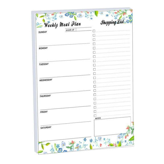 HCTSHG Meal Planner and Grocery List Pad for Fridge, Refrigerator Door Notepad with Tear-Off Shopping List, Hanging Food and Menu Organizer for Kitchen, Home, and Office