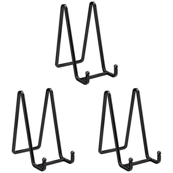 HCTSHG Metal Plate Stands for Display, Plate Holder Pictures Frame Easel Display Stand, Tabletop Picture Stand, Iron Easels for Display Photo Frames, Plates, Plaque, Sign