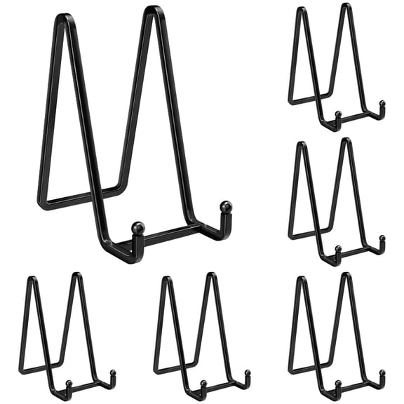 HCTSHG Metal Plate Stands for Display, Plate Holder Pictures Frame Easel Display Stand, Tabletop Picture Stand, Iron Easels for Display Photo Frames, Plates, Plaque, Sign