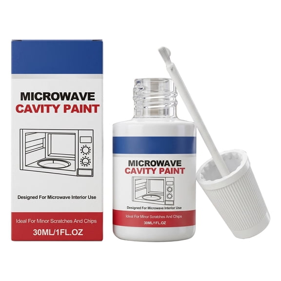 HCTSHG Microwave Paint Repair Appliance Coating, High Gloss With Smooth Kitchen Tool Easy Use 30ml Restoration Solution for Refrigerators Washers Dryers Dishwashers, Appliance Touch Up Paint