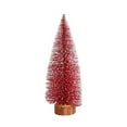 thumbnail image 1 of HCTSHG Mini Christmas Tree, Tabletop Christmas Tree with Wooden Bases Artificial Bottle Brush Trees with 2 Sizes Christmas Table Decor Bottle Brush Trees for Christmas Decorations (Red), 1 of 9