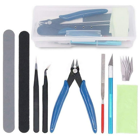 HCTSHG Model Tools Kit Hobby Building Tools Craft Set for Basic Model Building, Repairing and Fixing for Gundam Car Model Building Repairing and Fixing,Professional 9 PCS Model Tools Kit