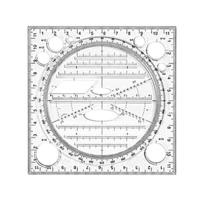 HCTSHG Multi Function Quickly Draw and Measuring Ruler Drawing Template Measuring Ruler,Drawing Ruler 360 Degree Angle and Circle Drawing Stencil Geometric Drawing Template Measuring Ruler