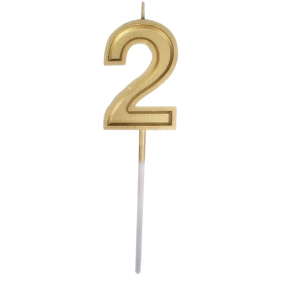 HCTSHG Numeral Birthday Candles,Cake Numeric Candles Numbers 0 1 2 3 4 5 6 7 8 9 for Cake Decoration,Birthday Parties,Wedding Anniversary,Champagne Gold,Reusable Metal Holders,Number Toppers