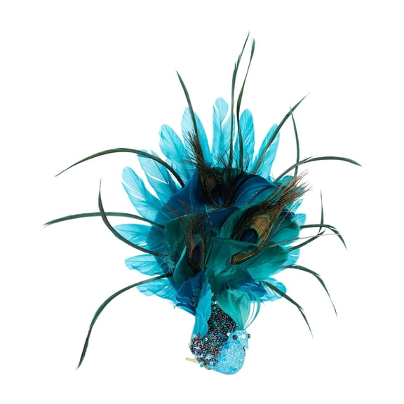 HCTSHG Peacock Christmas Tree Ornament, Bird Clip-On Turquoise Peacock Ornament for Xmas Tree Decorations, Winter Holiday Gift, Stocking Stuffer, and Festive Home Decor
