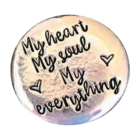 HCTSHG Personalized Hand-Stamped Pocket Keepsake Custom Engraved Jewelry Gift for Anniversary Wedding Valentine's Day Friendship Token with Sentimental Message