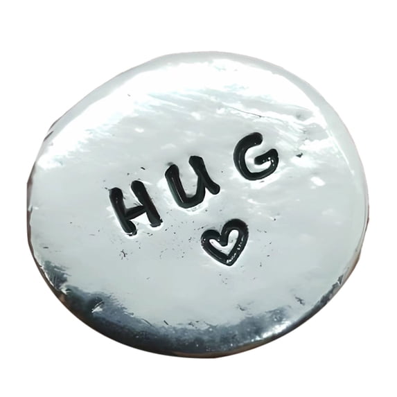 HCTSHG Personalized Hand-Stamped Pocket Keepsake Custom Engraved Jewelry Gift for Anniversary Wedding Valentine's Day Friendship Token with Sentimental Message