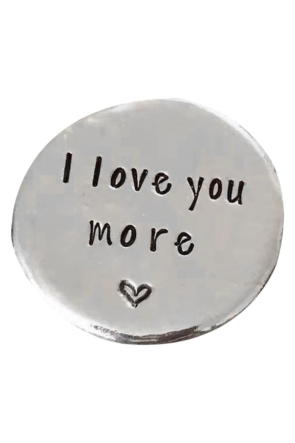 HCTSHG Personalized Hand-Stamped Pocket Keepsake Custom Engraved Jewelry Gift for Anniversary Wedding Valentine's Day Friendship Token with Sentimental Message