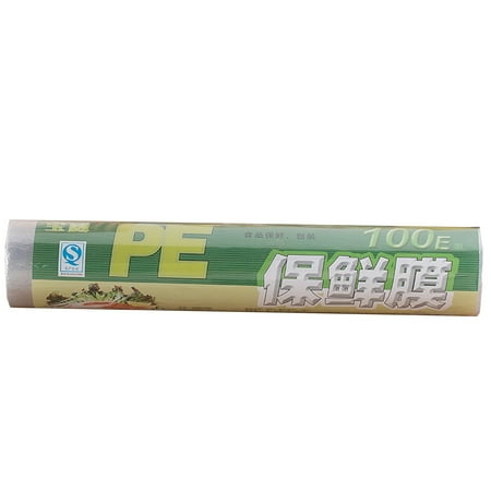 HCTSHG Plastic Wrap with Slide Cutter - Food Service Cling Film Roll - Clear Refillable Stretch Film - FT Wrap - Bulk Quick Cut for Restaurant, Kitchen Microwave Freezer Safe