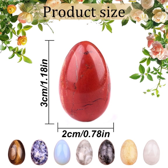 HCTSHG Polished Stone Egg for Easter, Palm and Pocket Worry Stone, Howlite and Turquoise Energy Healing Crystal Display Sphere, Feng Shui Figurine, Decorative Stone, for Meditation and Display