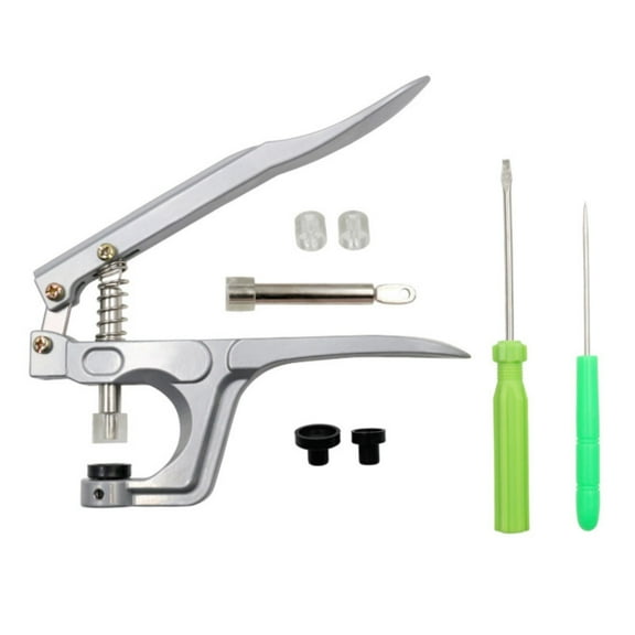 HCTSHG Portable Manual Buckle Machine with Buckle Pliers for Secure and Aesthetically Pleasing Installation. Plastic Buckle Tools Are Complete,No-Sew Button Fastener Press Attacher Punch for Snaps