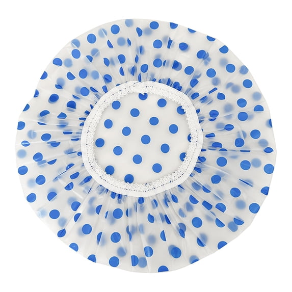 HCTSHG Reusable Plastic Shower Caps with Elastic, Large Long Shower Cap Hats for Kids Women Men, Spa Salon Bath Cap, Waterproof Shower Cap for Hair Protection