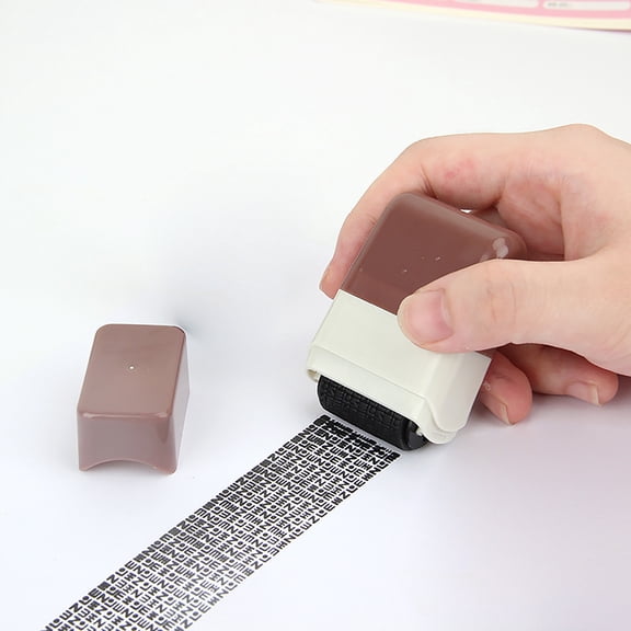 HCTSHG Roller Stamps Theft Stamp for ID Address Blockout,Wide Identity Theft Protection Stamp for ID Blockout with Refills,Privacy Confidential and Address Blocker,Confidential Security Stamp Mixed
