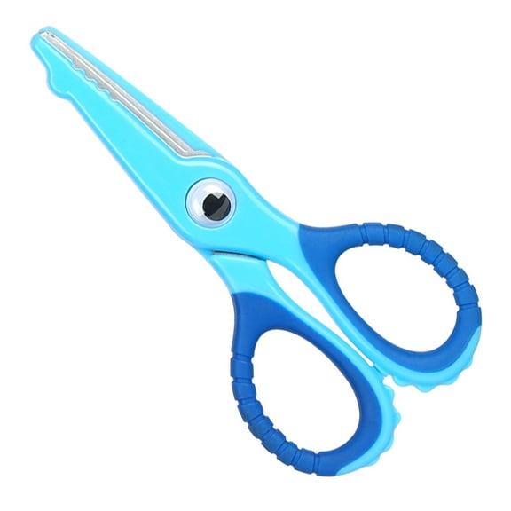 HCTSHG Safety Scissors, Craft Scissors with Blunt Tip Stainless Steel Blades and Soft Grip, Great for Home,Scrapbook,Non Slip Serrated Edge Scissors Braid Multi Function Snips for Trimming