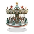 thumbnail image 1 of HCTSHG Santa Carousel, Resin,Christmas Very Merry Carousel Musical Animated Christmas Decoration,Holiday Tabletop Decoration for & Home Festive Display ﻿, 1 of 8