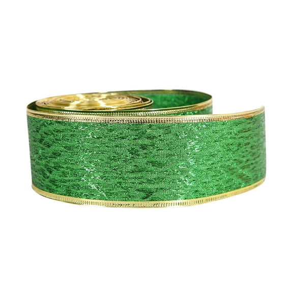 HCTSHG St Patrick's Day Ribbon Shamrock Wired Edge Ribbon Gift Wrapping Decrotions for Party Home Decor DIY Crafts Making, Bow Ribbon Packing Supplies (5cm Width)