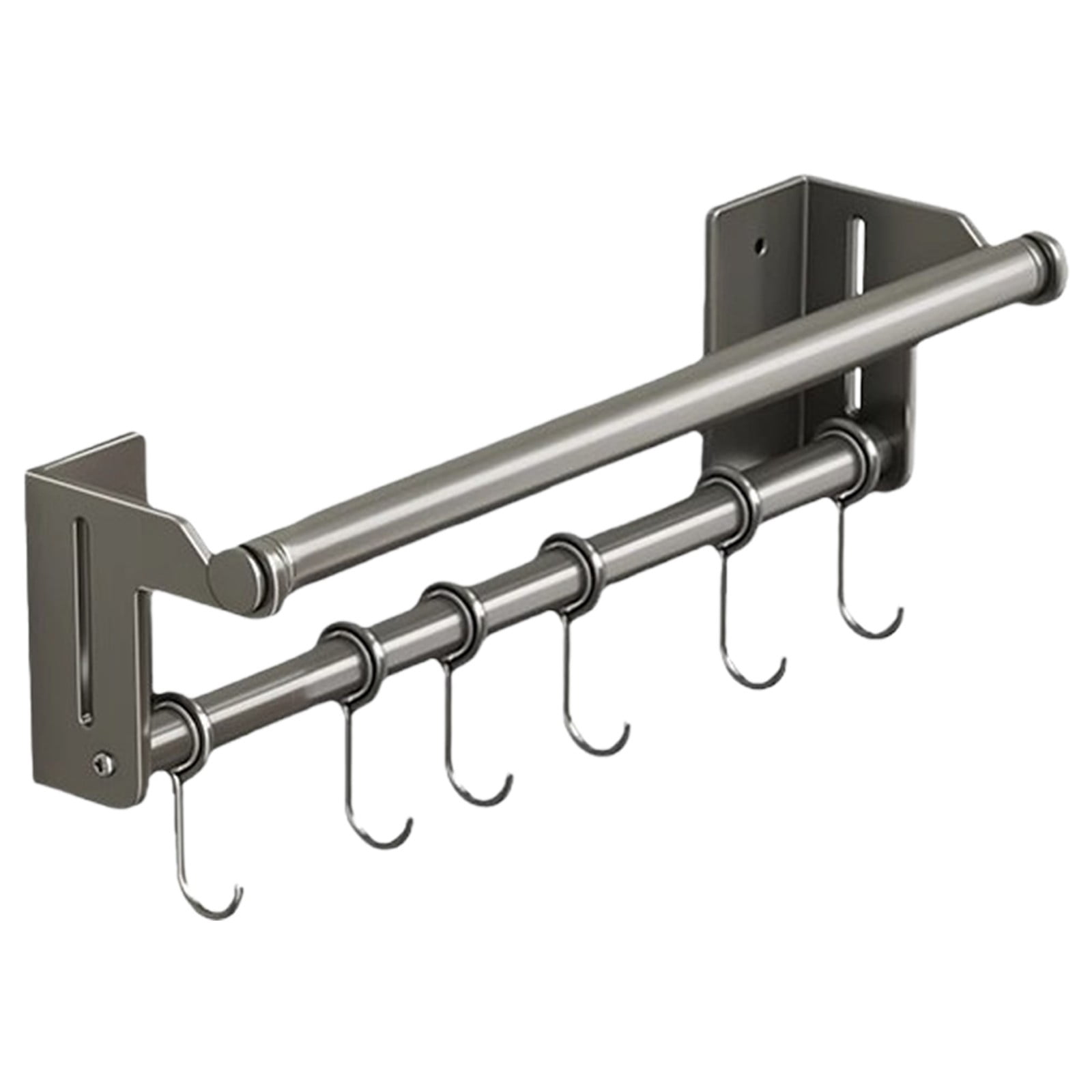 Kitchen Rack Rail HCTSHG Stainless Steel Kitchen Rail Organizer with Sliding Hooks, Wall ...