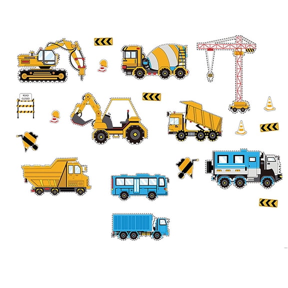 HCTSHG Stickers For Easy Peel Stickers For Construction Vehicle Excavator Wall Stickers For Room Living Room Bedroom Creative Wall Stickers,Removable Truck Decoration ﻿