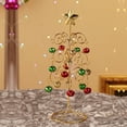 thumbnail image 1 of HCTSHG Tabletop Metal Mini Christmas Tree with Small Bell, Spiral Display Stand for Desktop and Window Decorations, 9.8x26.5cm, 1 of 8