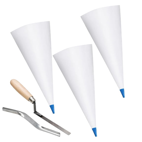 HCTSHG Tile Grout Masonry Mortar Bags Heavy Duty Tear Puncture Head Cement Seal Bags Mortar Bags Masonry Grout Bags Puncture Cement Sealer Bags,Grouting Tools for Tile Installation,Masonry Work 