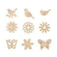 thumbnail image 1 of HCTSHG Unfinished Wooden Flower Cutouts, 100PCS Paintable Craft Blanks for Floral Ornaments, Kids Art Projects, and Scrapbooking Embellishments, 1 of 6