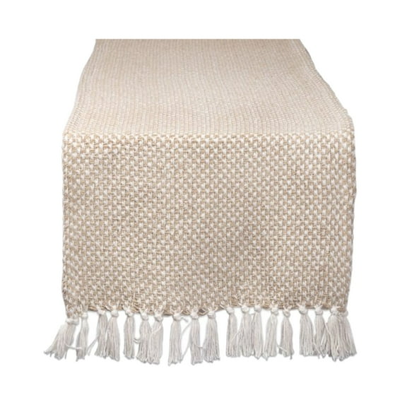 HCTSHG Woven Basic Tabletop Collection, Cotton Knit Table Runner,Style Decorative Woven Table Flag Solid Color Handmade Tassel Tablecloth Household Tea Mat Coffee Table Flag