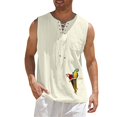 HCTYM Men'S Muscle TShirt Summer Casual Tank Top Sleeveless Button up