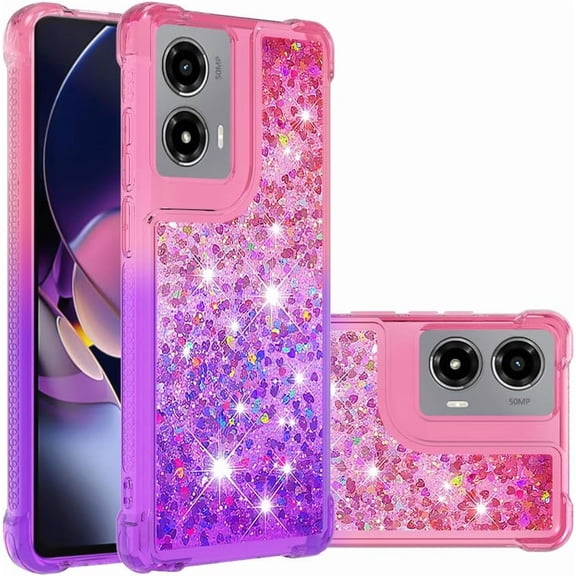 HCTian Case for Motorola Moto G Stylus 5G 2024, Premium Stylish Gradient Bling Quicksand Sparkle Shiny Glitters Fashion Shockproof Cover Case for Motorola Moto G Stylus 5G 2024