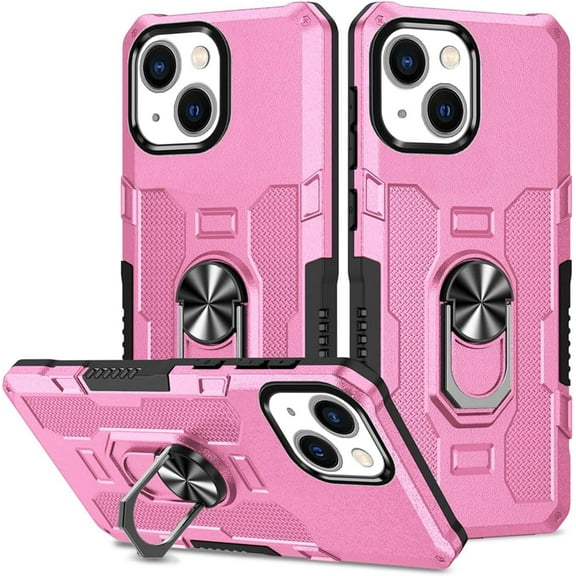 HCTian Case for iPhone 13 Case 6.1" Apple 13 Case, Heavy Duty Kickstand Holder Built-in Magnetic Car Mount Shockproof Camera Protective Phone Cover for iPhone 13