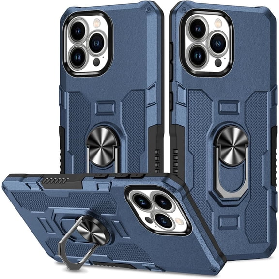 HCTian Case for iPhone 13 Pro Case 6.1",13 Pro Case, Heavy Duty Kickstand Holder Built-in Magnetic Car Mount Shockproof Camera Protective Phone Cover for iPhone 13 Pro