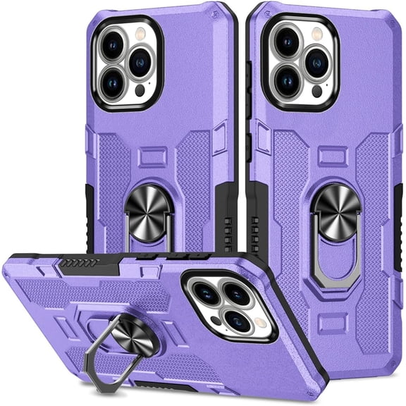 HCTian Case for iPhone 13 Pro Case 6.1" Apple 13 Pro Case, Heavy Duty Kickstand Holder Built-in Magnetic Car Mount Shockproof Camera Protective Phone Cover for iPhone 13 Pro