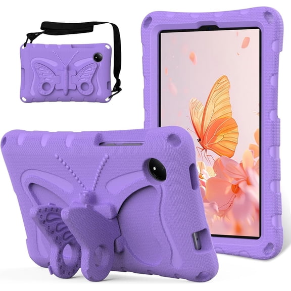 HCTian Compatible with Xiaomi Redmi Pad SE 8.7 inch Released 2024 Kids Case Cute Lightweight Shockproof Case EVA Foam Cover with Shoulder Strap & Stand Cover for Boys Girls