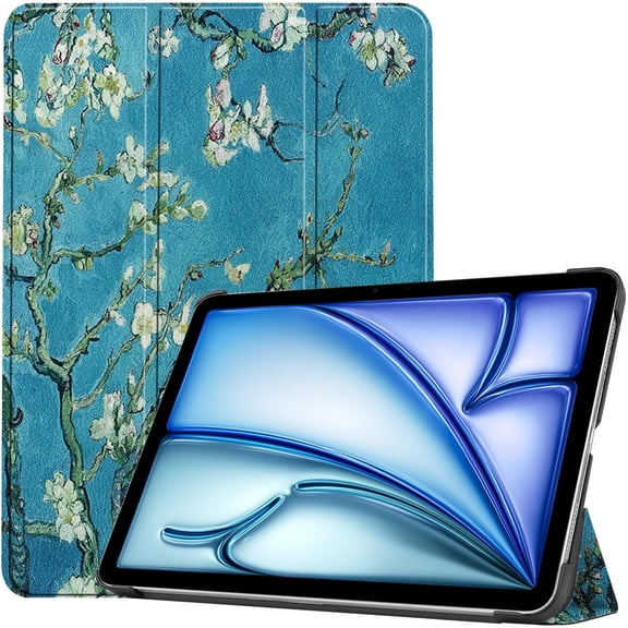 HCTian Cover for Apple iPad Air 10.9 2020/2022 4/5 Generation iPad Air 11 2024 M2 11 inch Slim Protective Hard case with Opened and Wake & Sleep Function