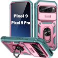 thumbnail image 1 of HCTian for Google 9/9 Pro Phone Case,360° Kickstand & Slide Camera Cover,Military Heavy Duty Full Body Hard Shell Shockproof Phone Case for Pixel 9 Pro,6.3 inch, 1 of 7