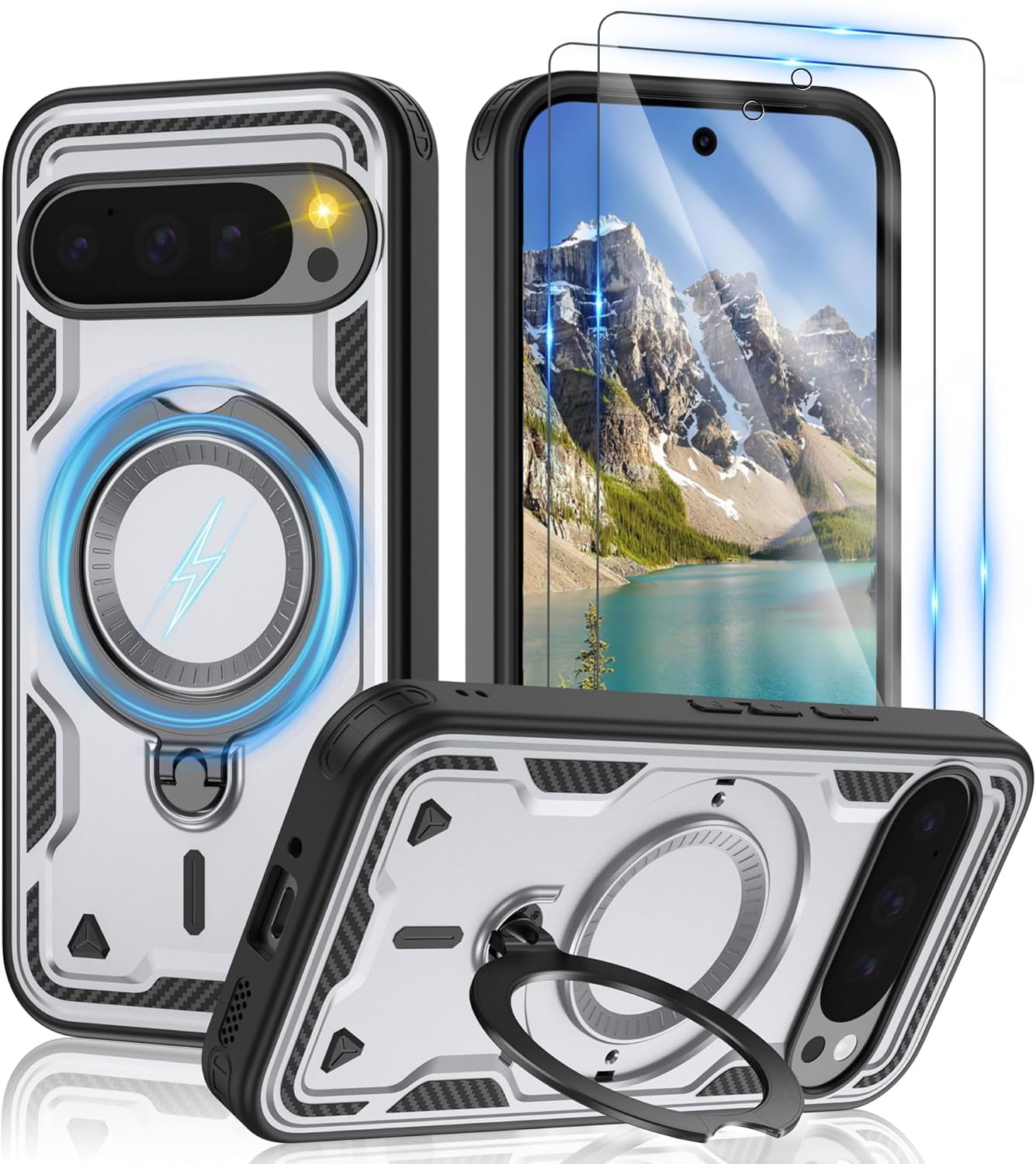 Buleens For Google Pixel 8 Pro Case 6.7 Inch - With Ring Stand & Camera Cover Aesthetic Cute Designed For Women Girls Girly Cartoon Kawaii Dog Unique For Pixel 8 Pro - View #12