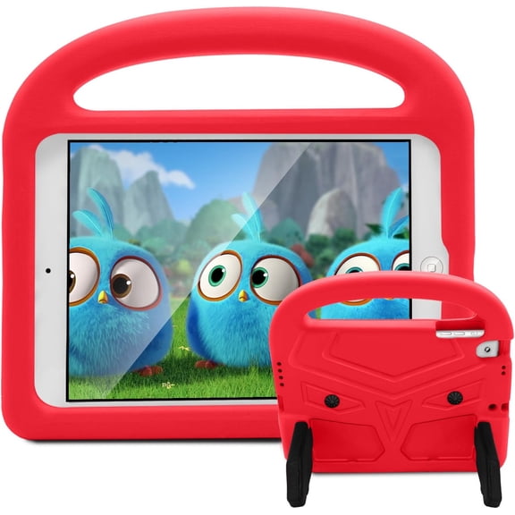 HCTian Kids Case for 7.9" iPad mini 5/Mini 4/Mini 3/Mini 2/Mini 1, Friendly Silicone Shockproof Cover with Handle Kickstand for Apple iPad mini 5th (2019), Mini 4th/ 3rd/ 2nd/1st Generation