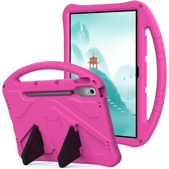 HCTian Kids Case Compatible with NEC Lavie Tab T12-T1295 DAS 12.6"(2022) 12.1inch, Lightweight EVA Shockproof Cover w/Stand Shoulder Strap Protective Case