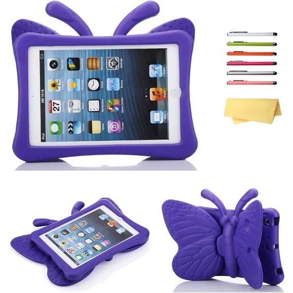 HCTian Kids Case for iPad mini 5/Mini 4/Mini 3/Mini 2/Mini 1 with Kickstand Soft EVA Foam Lightweight Shockproof Stand Cover for iPad mini 5th/4th/3rd/2nd/1st Generation 7.9"