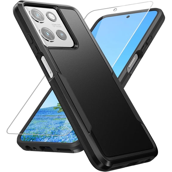 HCTian for Moto G 2025 Case, with HD Screen Protector [Military Grade Drop Tested] Heavy-Duty Tough Rugged Shockproof Protective Case for Motorola Moto G 2025